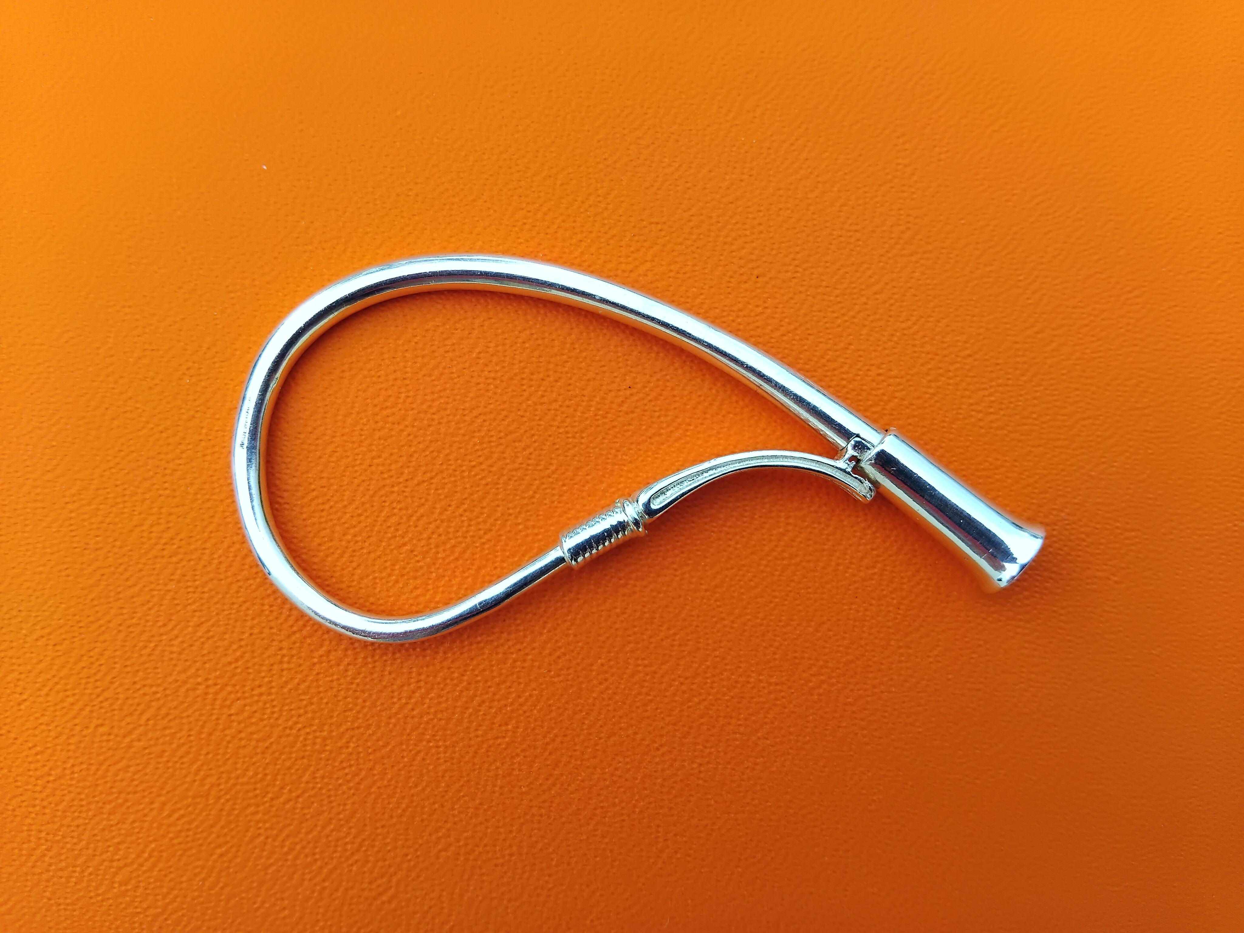 Portachiavi Hermès Whip Silver in vendita 10