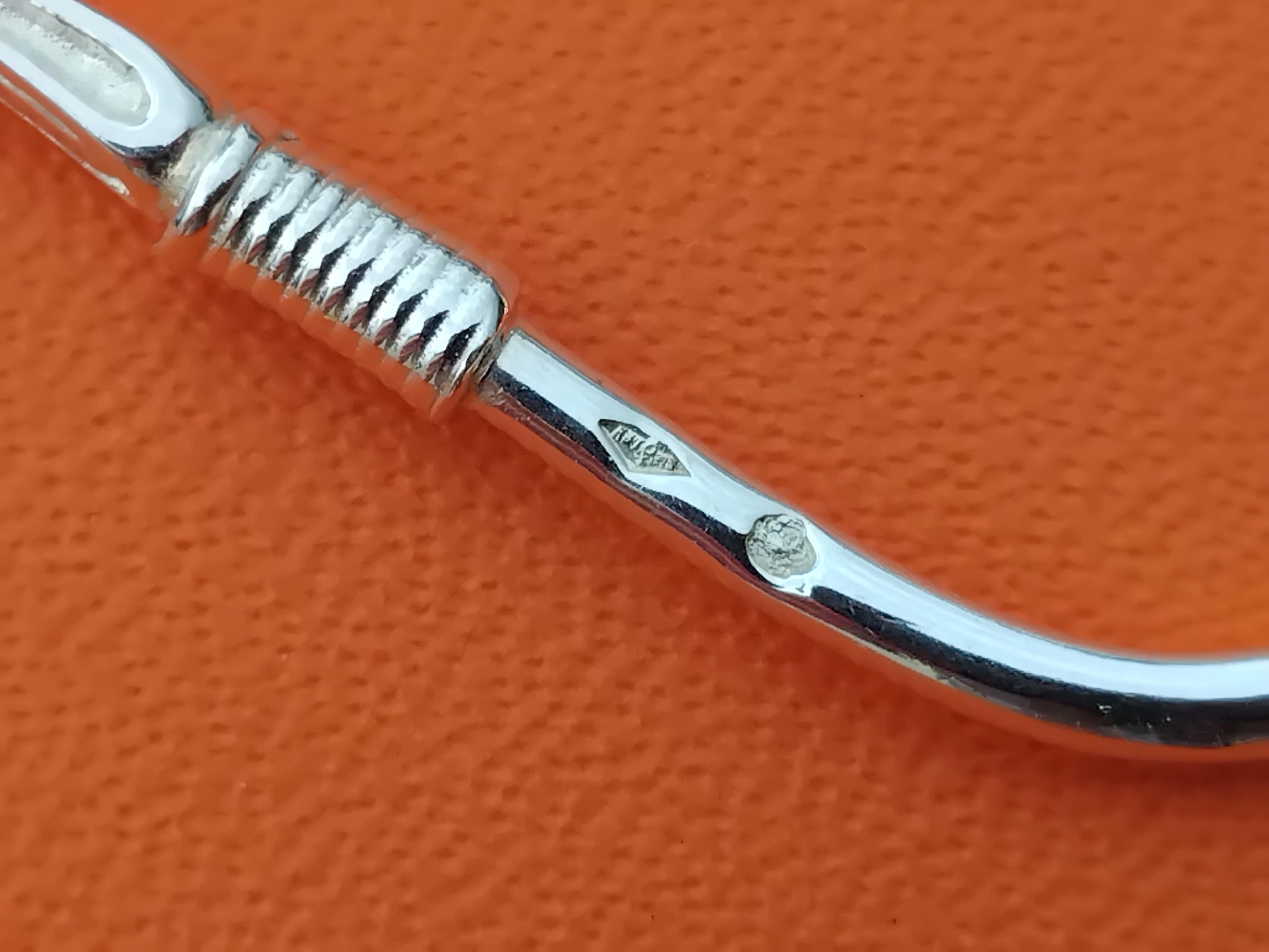 Portachiavi Hermès Whip Silver in vendita 11