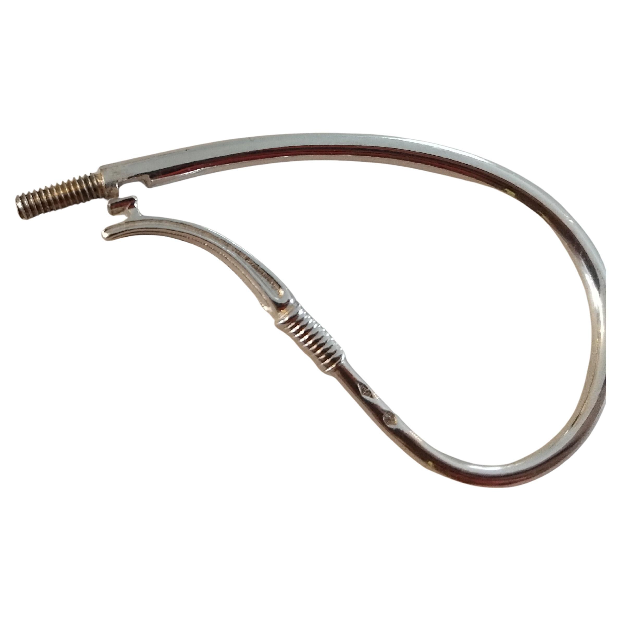 Portachiavi Hermès Whip Silver In condizioni ottime in vendita a Corcoué Sur Logne, Loire-Atlantique