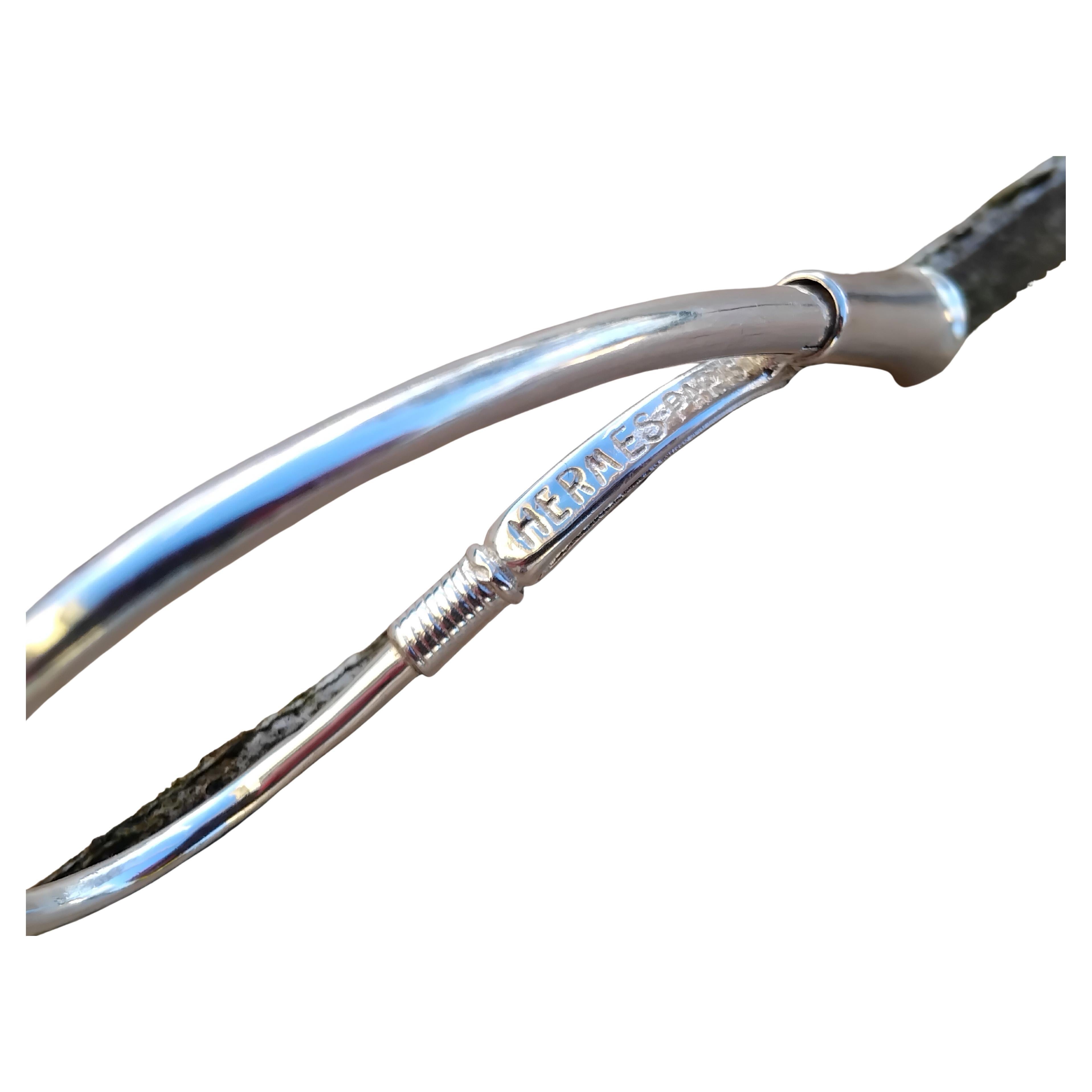 Portachiavi Hermès Whip Silver in vendita 1