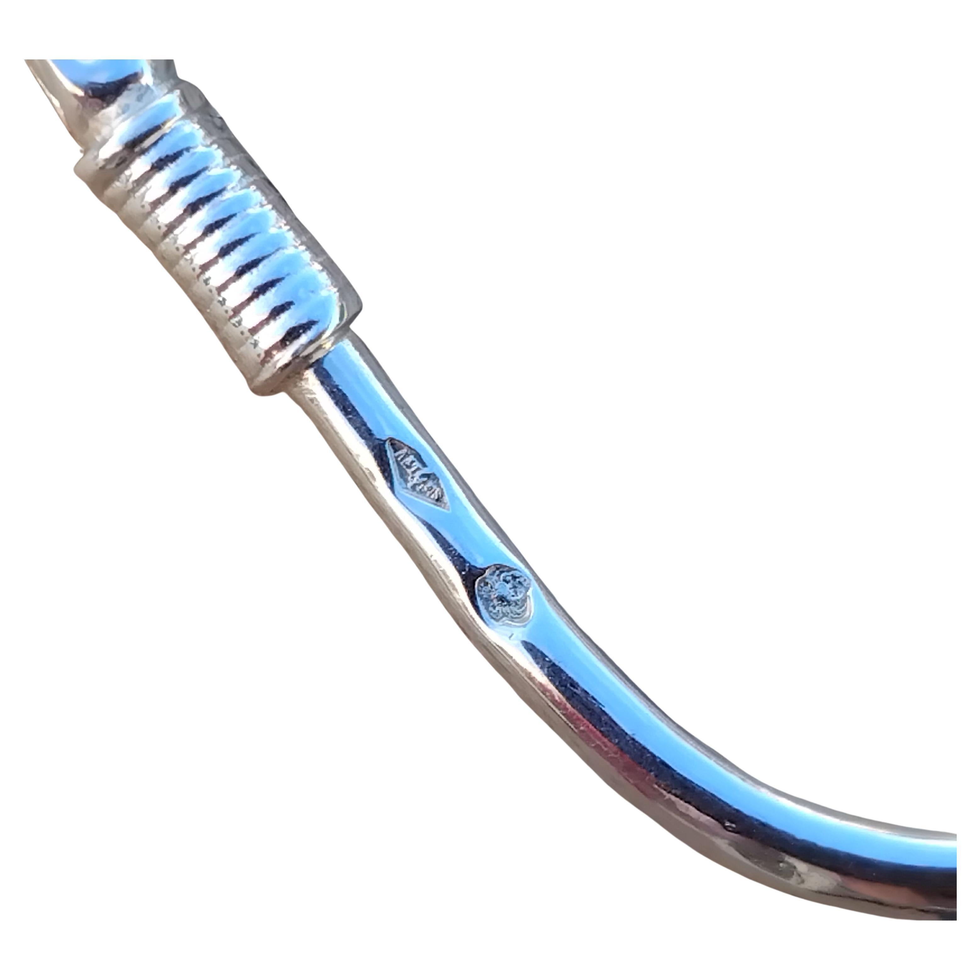 Portachiavi Hermès Whip Silver in vendita 2