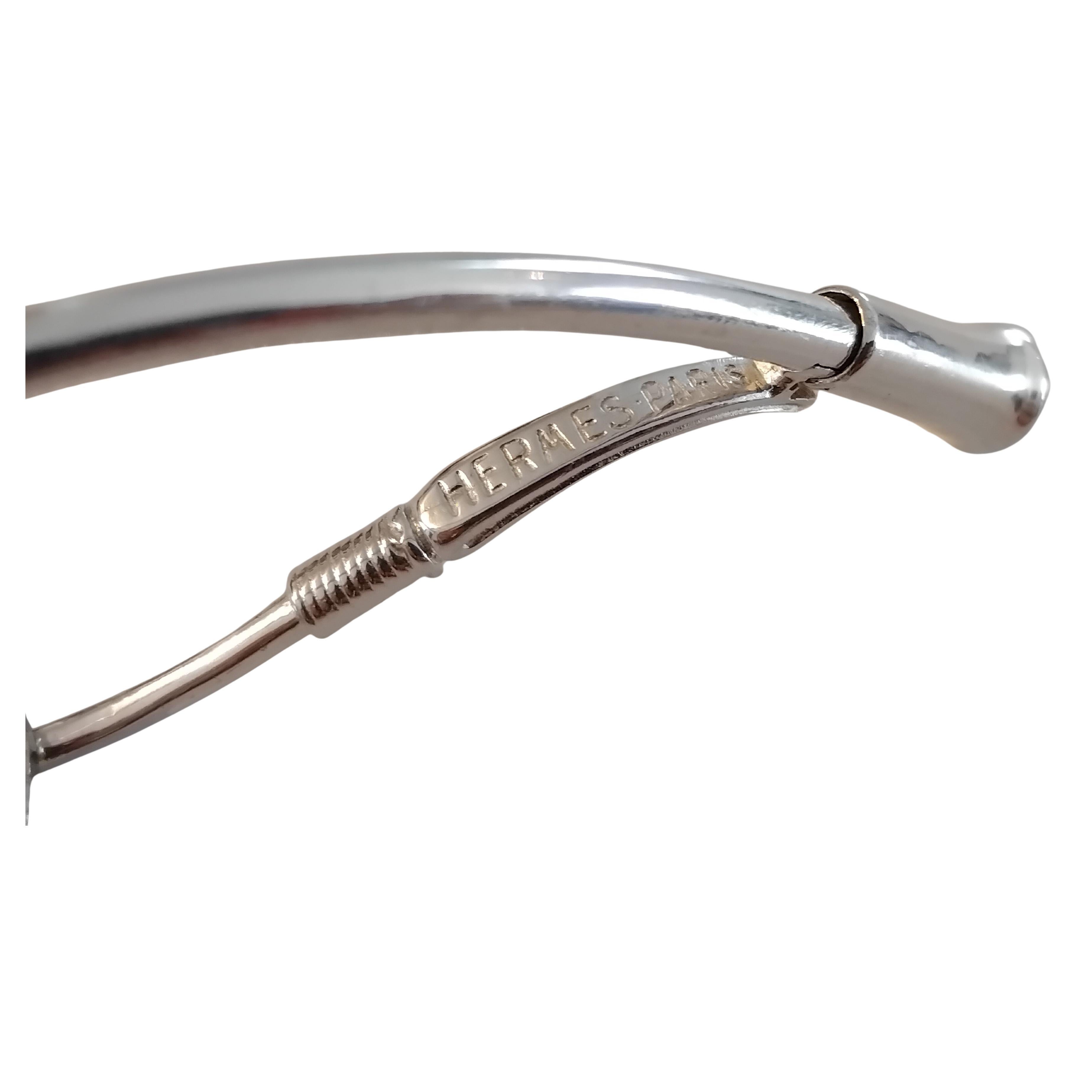 Portachiavi Hermès Whip Silver in vendita 3