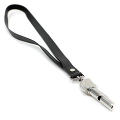 Hermès Whistle Silver-Tone With Black Epsom Leather Strap Signature