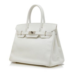 Hermes White 30cm Birkin Bag
