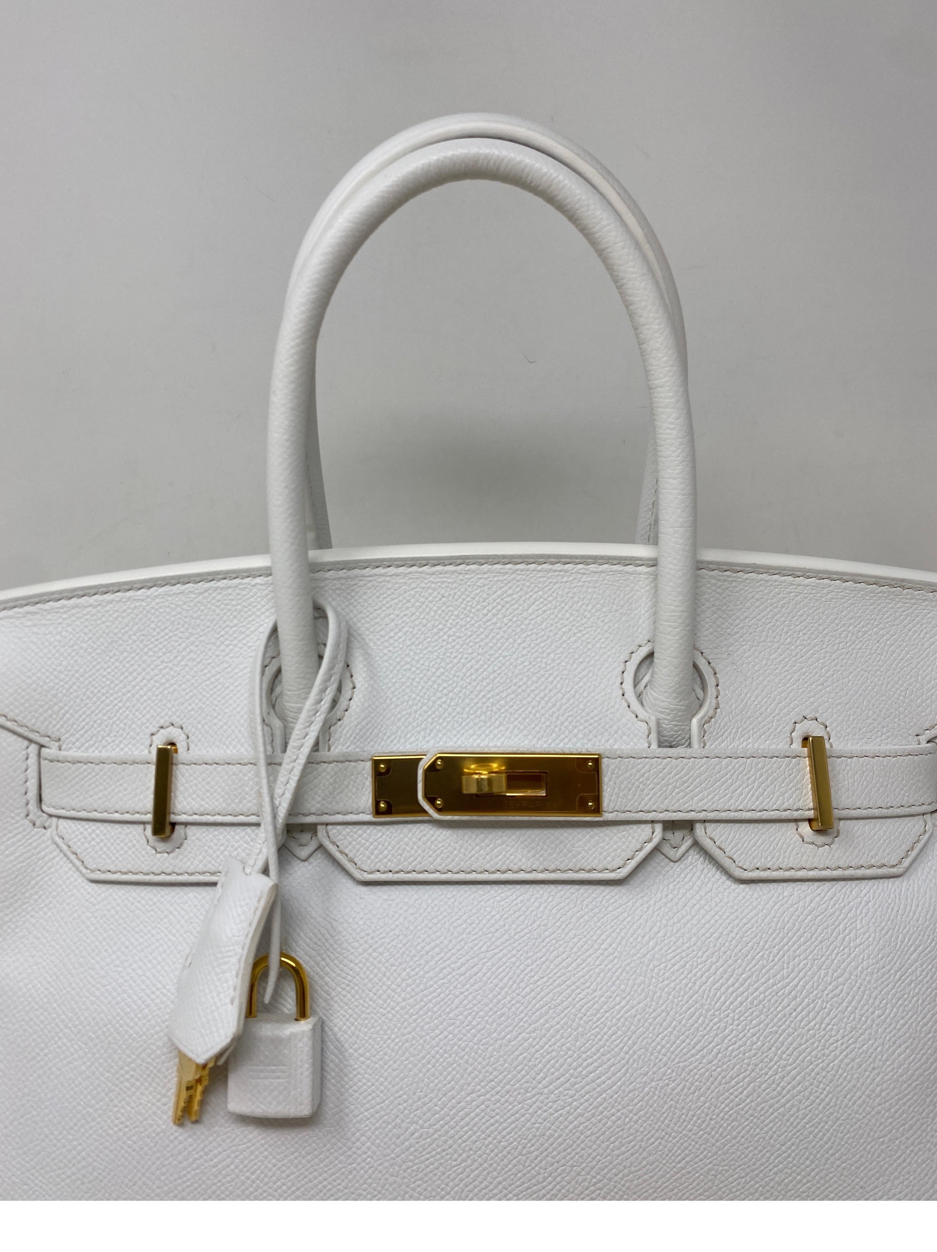 Sac Hermes Birkin 30 blanc  9