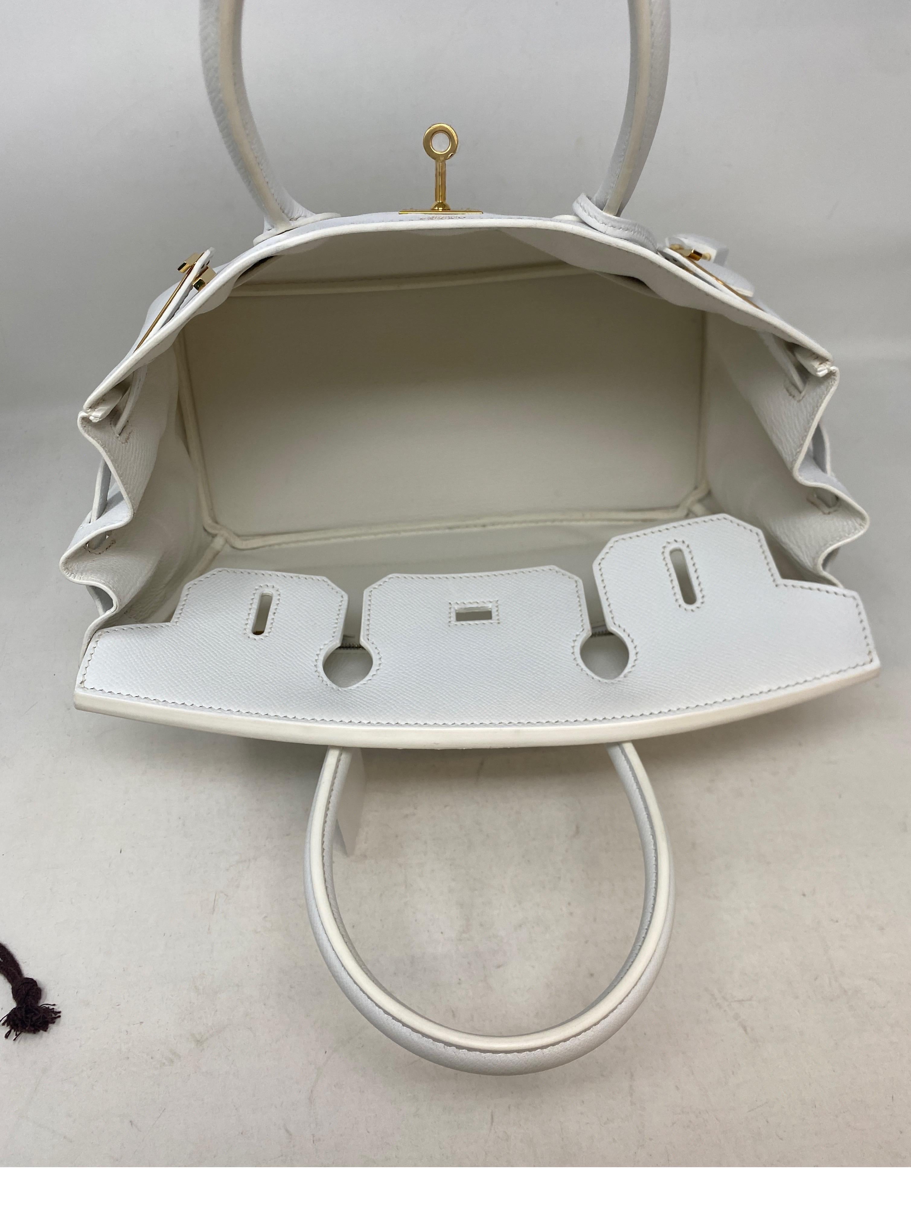 Hermes White Birkin 30 Bag 8