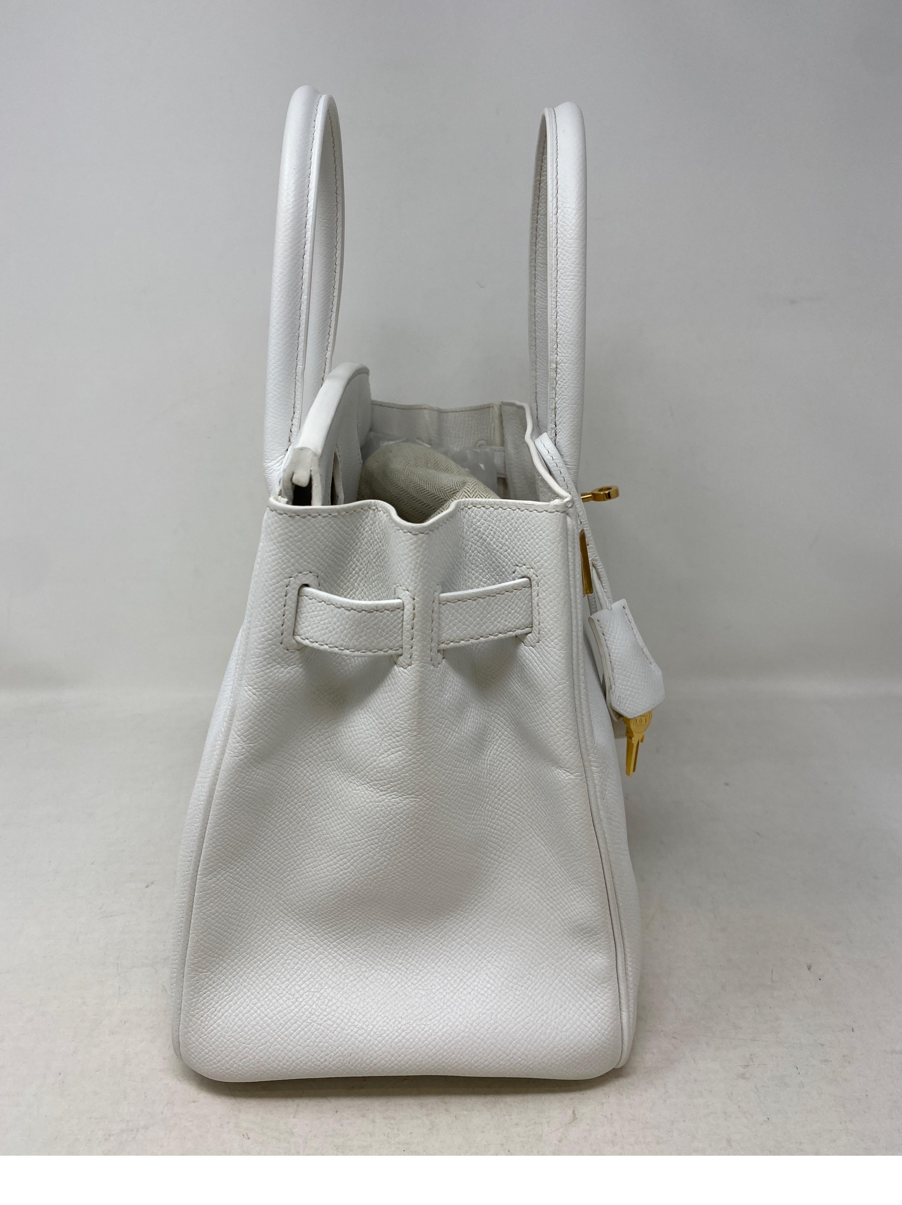 Women's or Men's Hermes White Birkin 30 Bag 