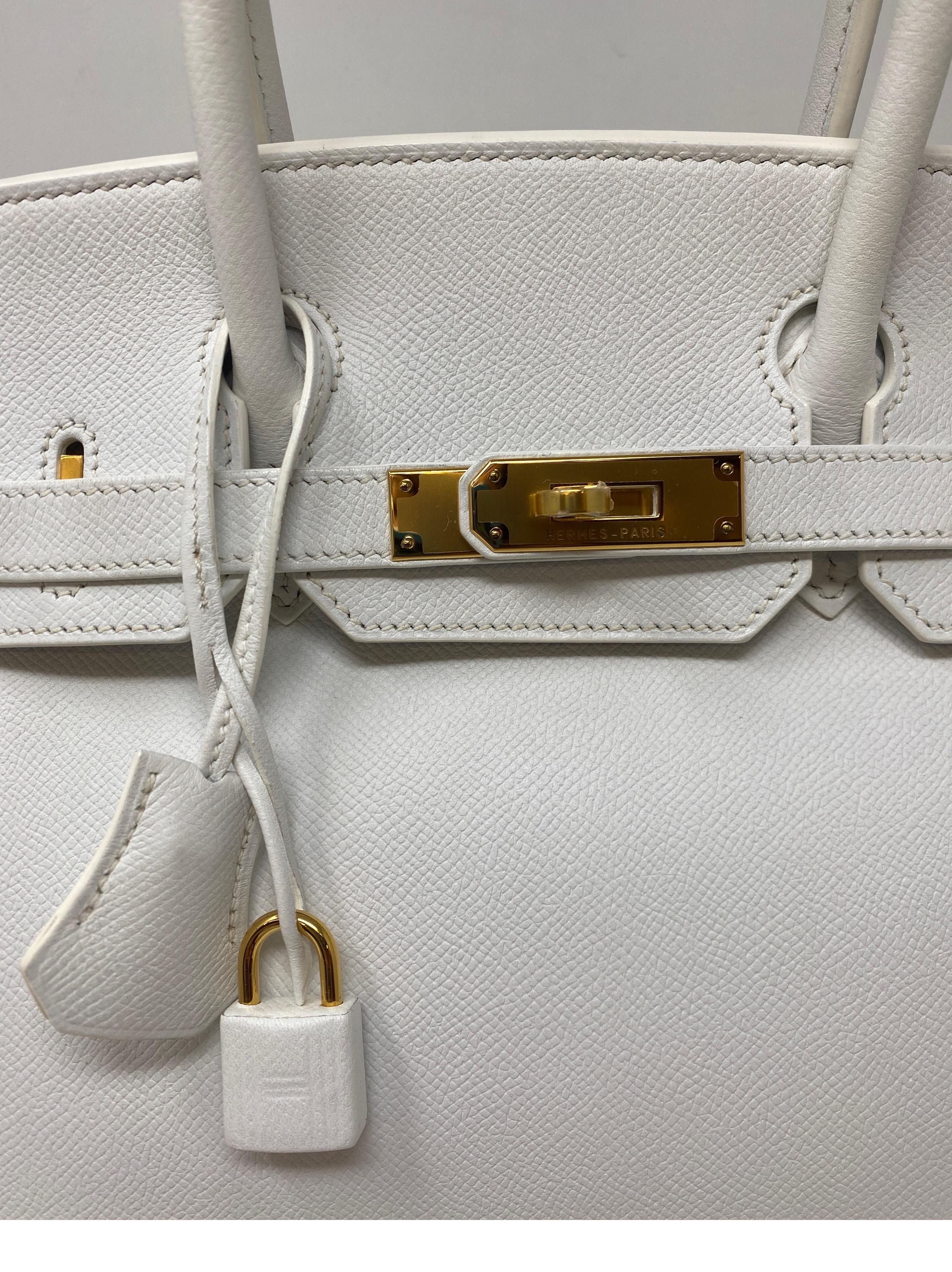 Hermes White Birkin 30 Bag 2