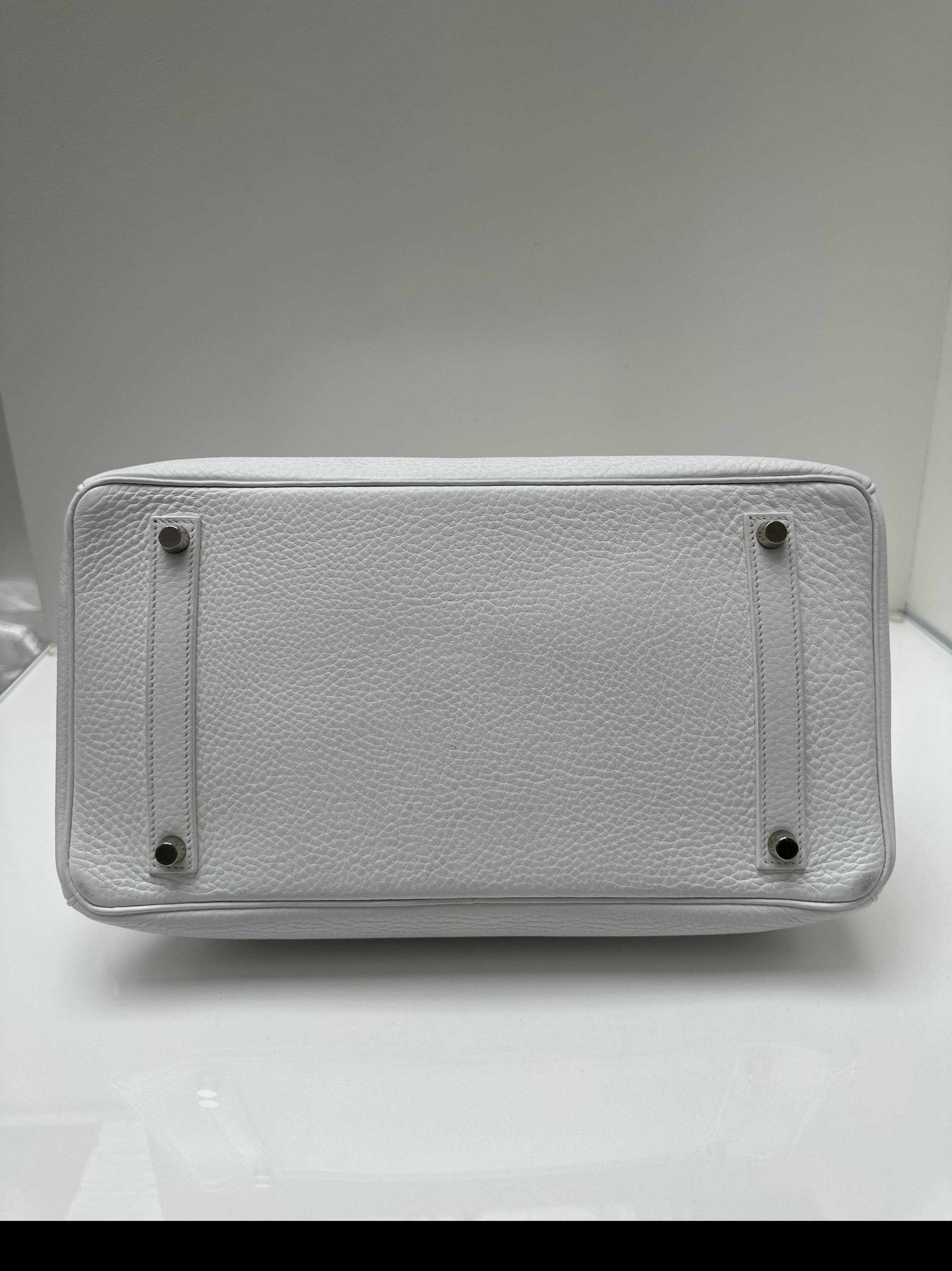 Hermes White Birkin 35 Bag For Sale 5