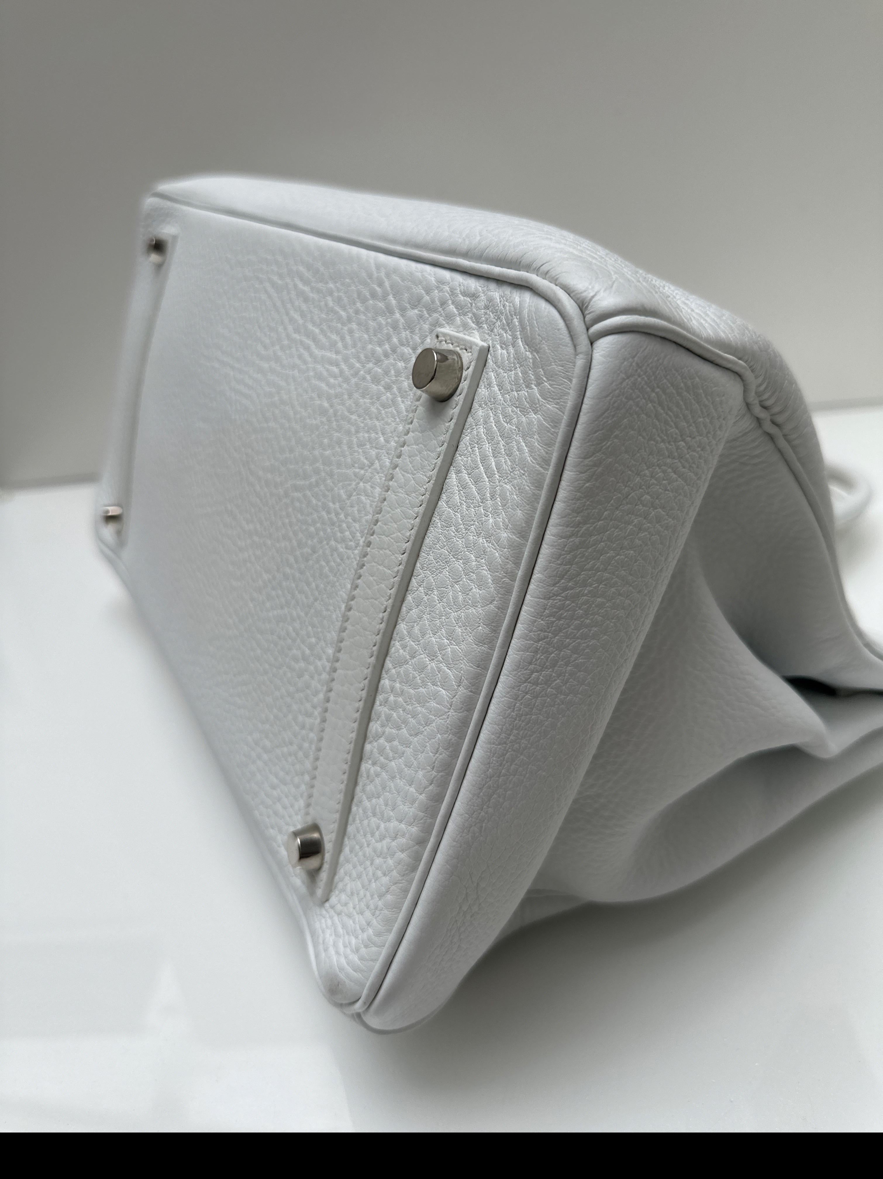 Hermes White Birkin 35 Bag For Sale 8