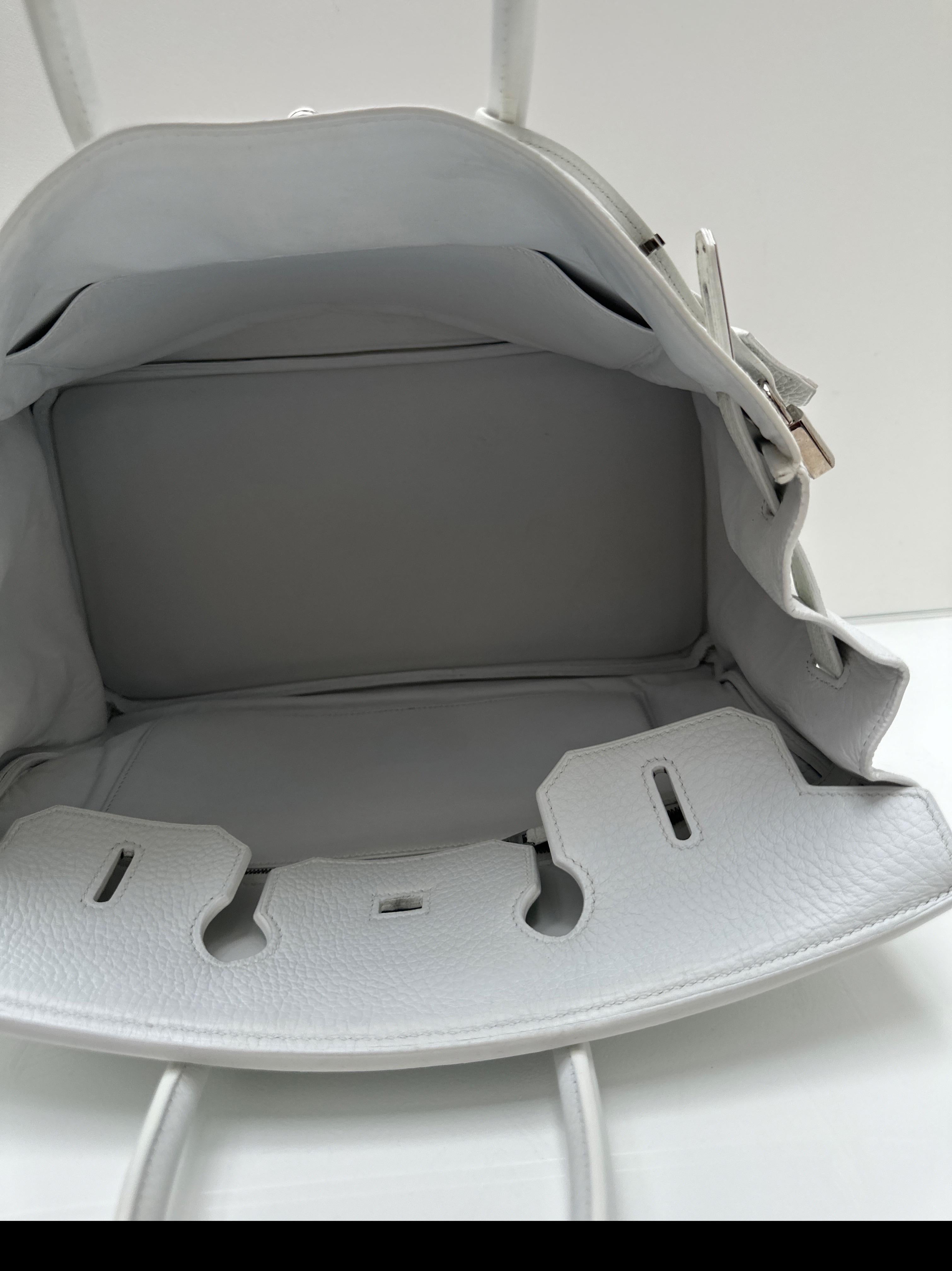 Hermes White Birkin 35 Bag For Sale 13
