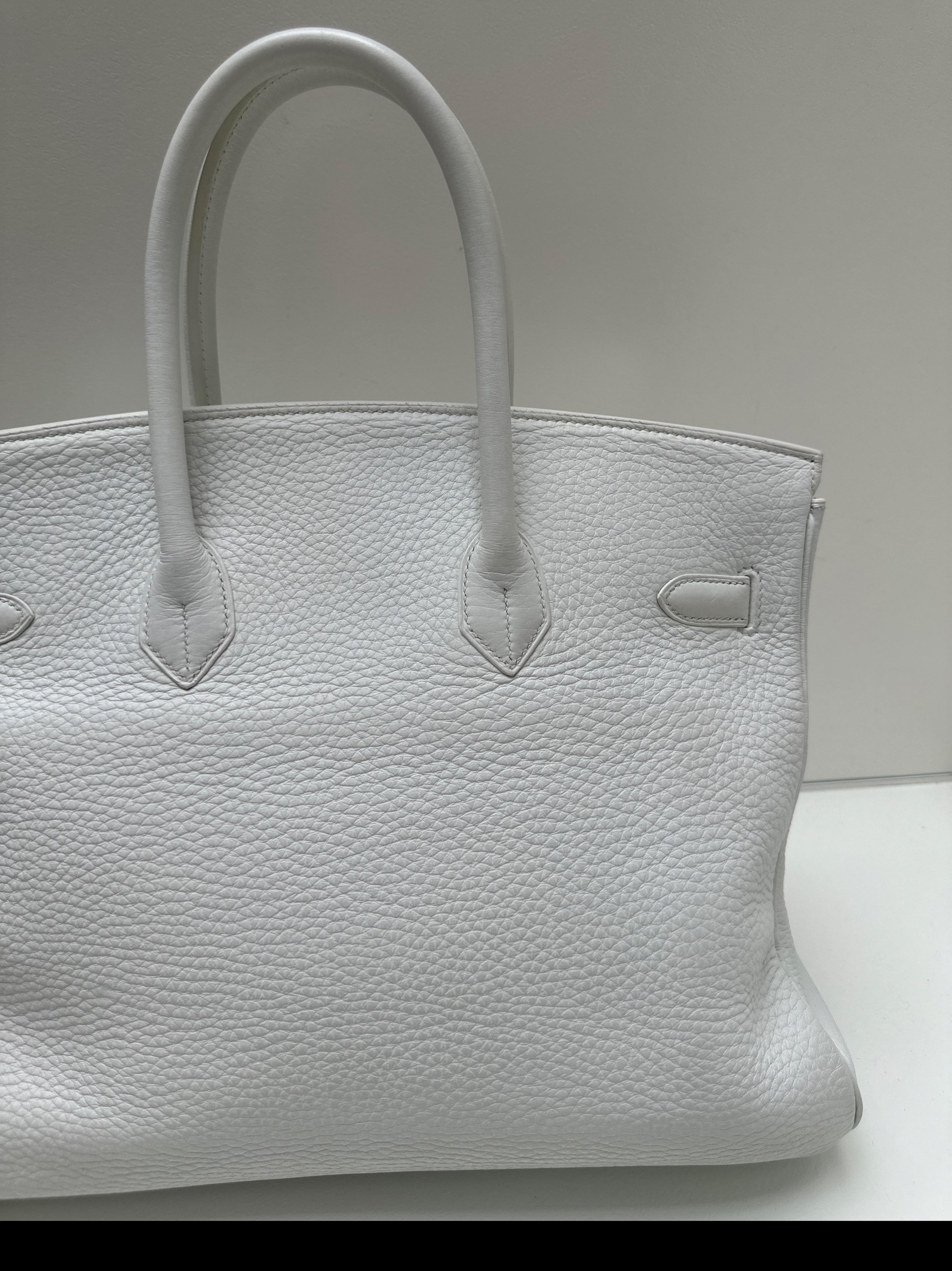Women's or Men's Hermes White Birkin 35 Bag For Sale