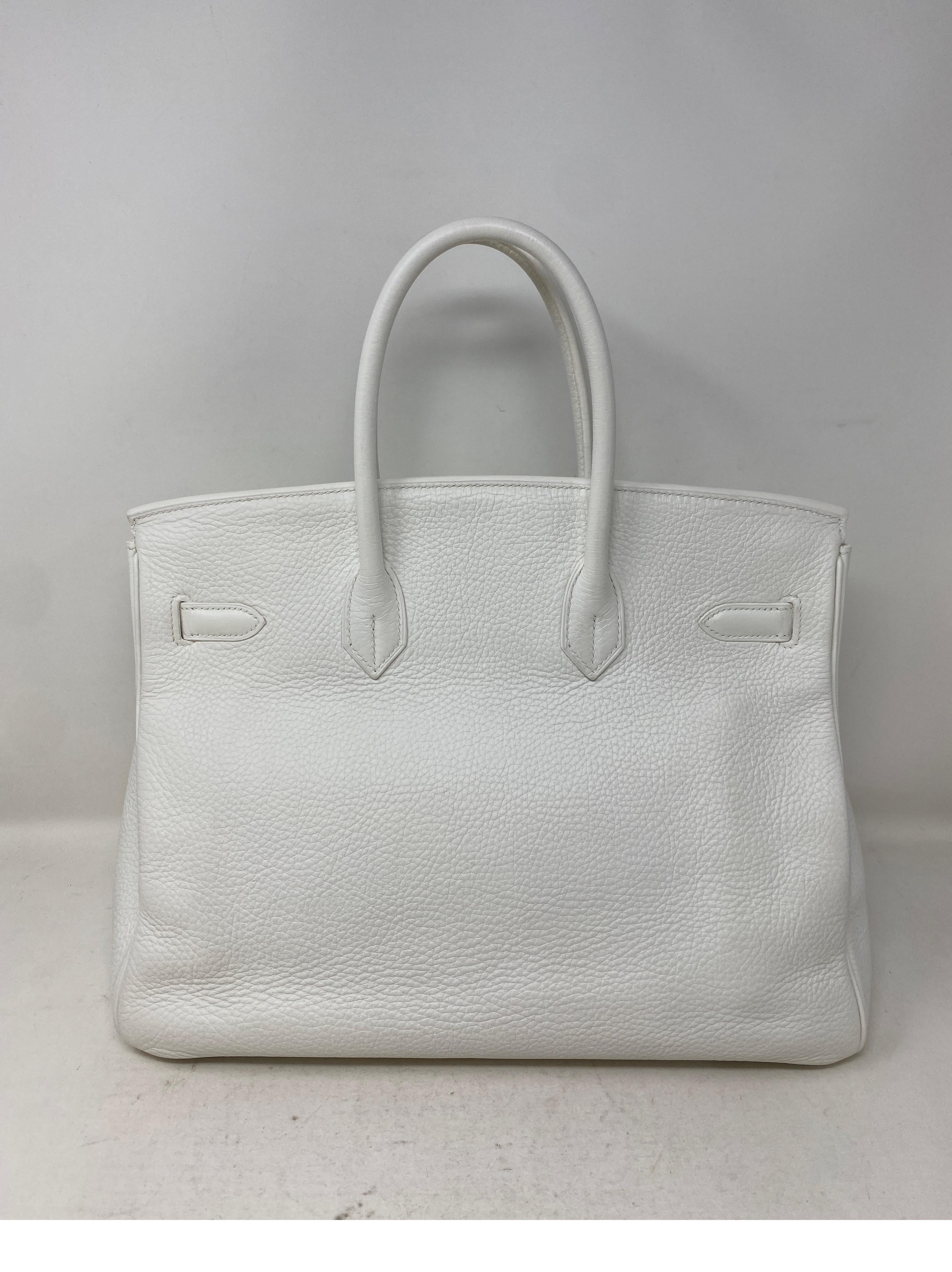 Hermes White Birkin 35 Bag  In Good Condition In Athens, GA