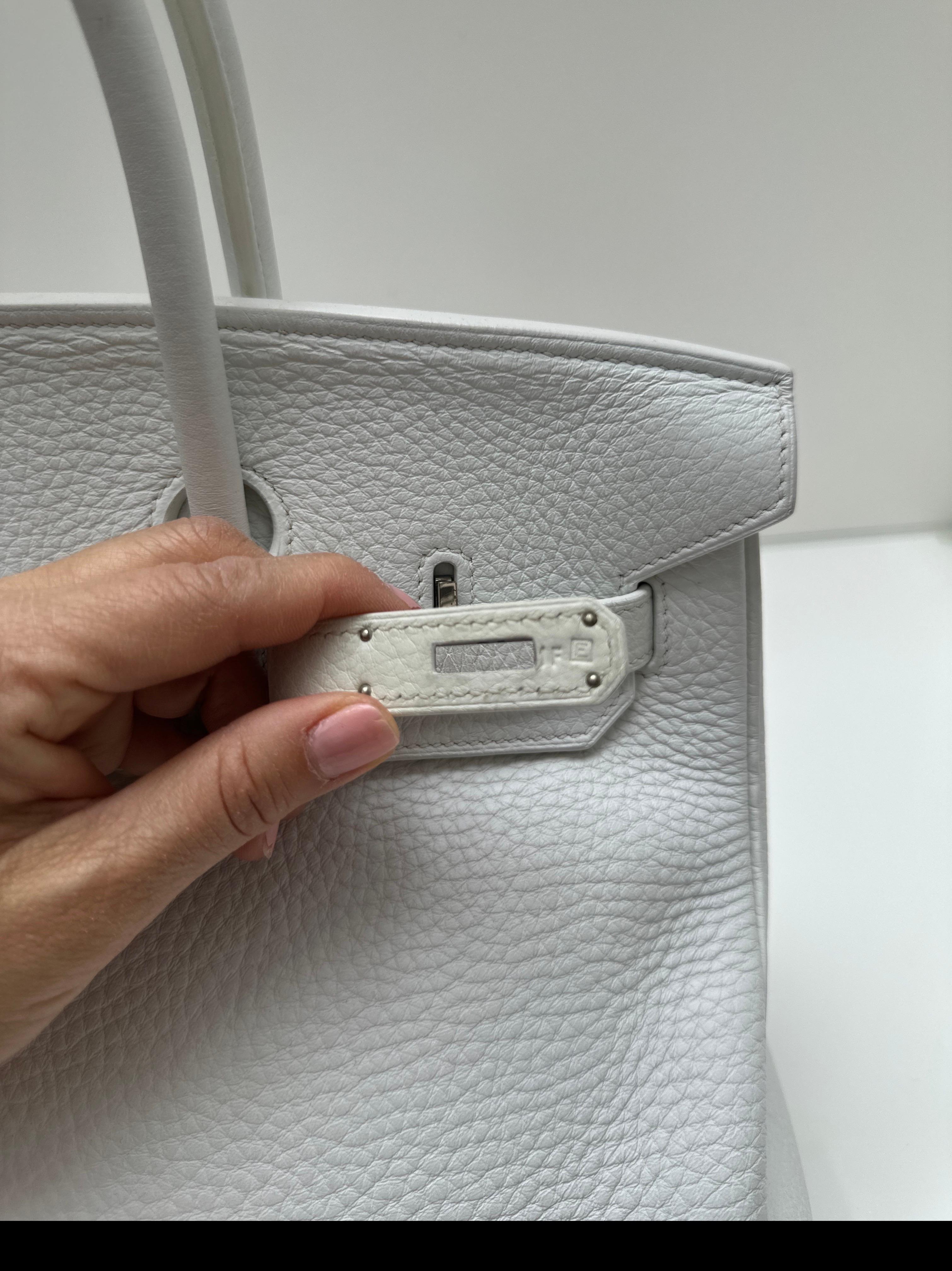 Hermes White Birkin 35 Bag For Sale 4