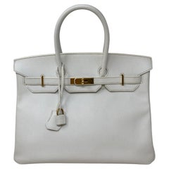 Hermes White Birkin 35 Bag