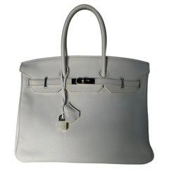 Hermes White Birkin 35 Bag