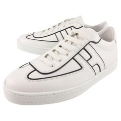 Hermes White/Black Boomerang sneaker Size 42.5