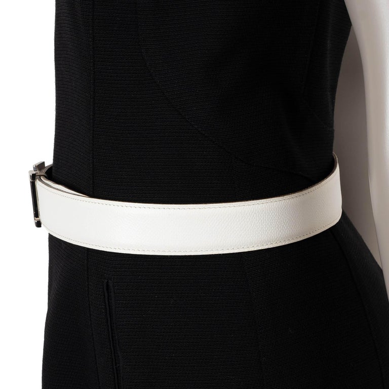 Boucle De Ceinture Hermès H Plaqué Or Et Bracelet Cuir Réversible - Taille 85 - Neuf Avec étiquettes