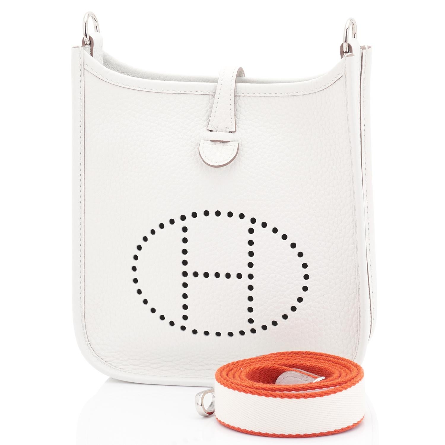 hermes mini evelyne white