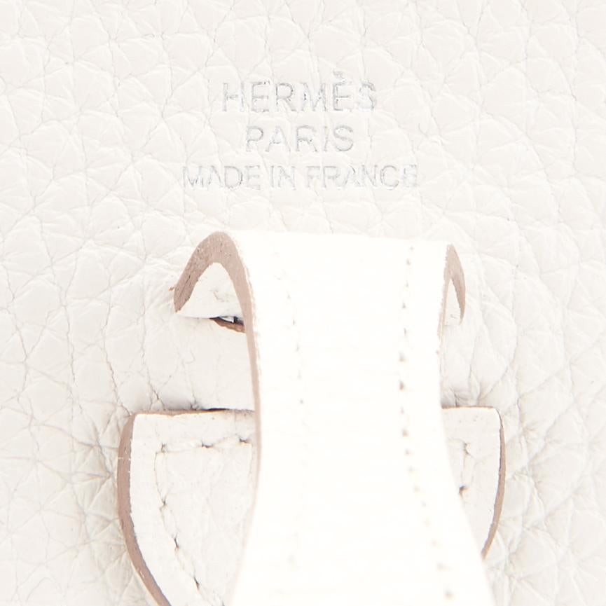 Hermes Weiß Blanc Evelyne TPM Schulter Cross Body Messenger Bag NEW 4
