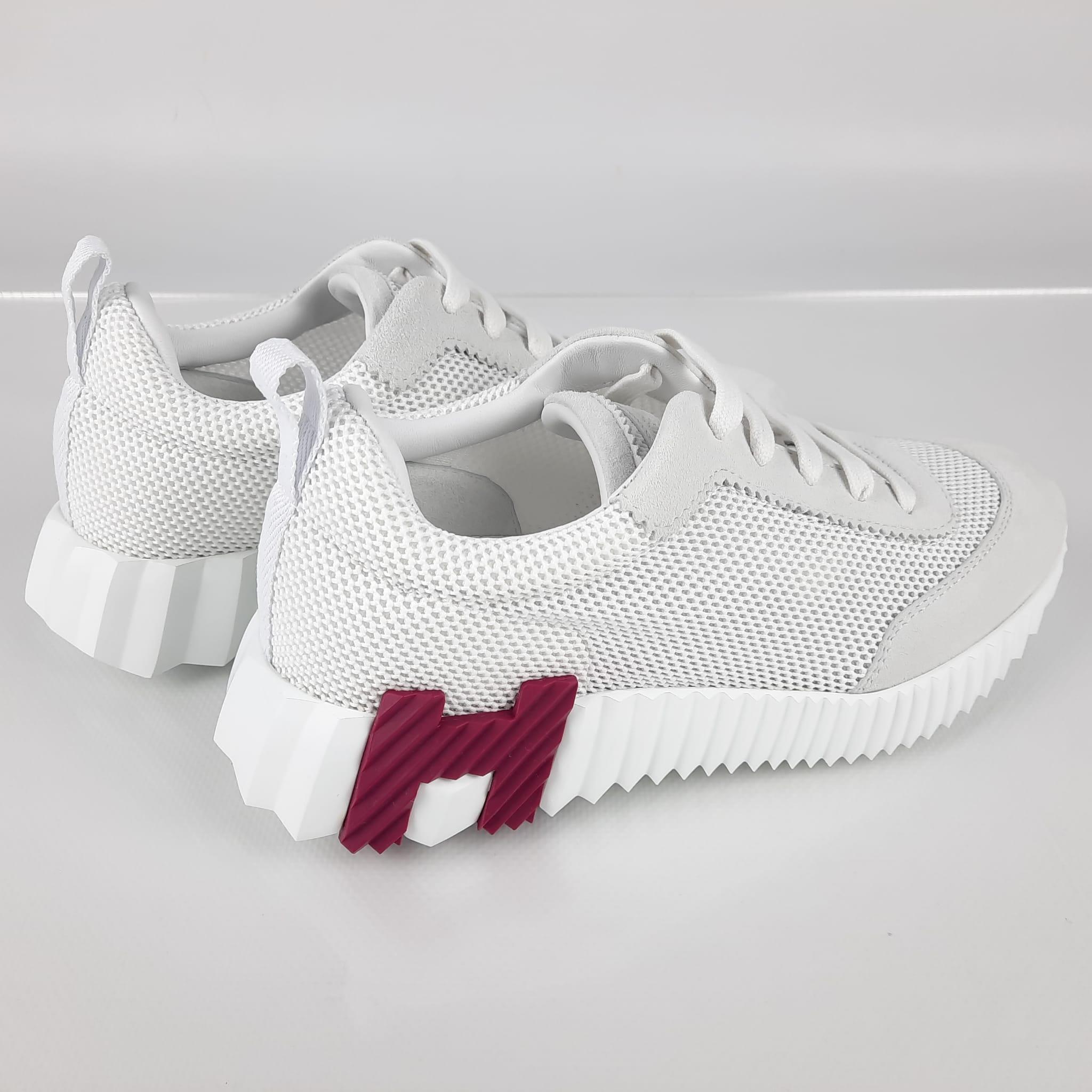 Hermes White Bouncing sneaker Size 36 In New Condition In Nicosia, CY