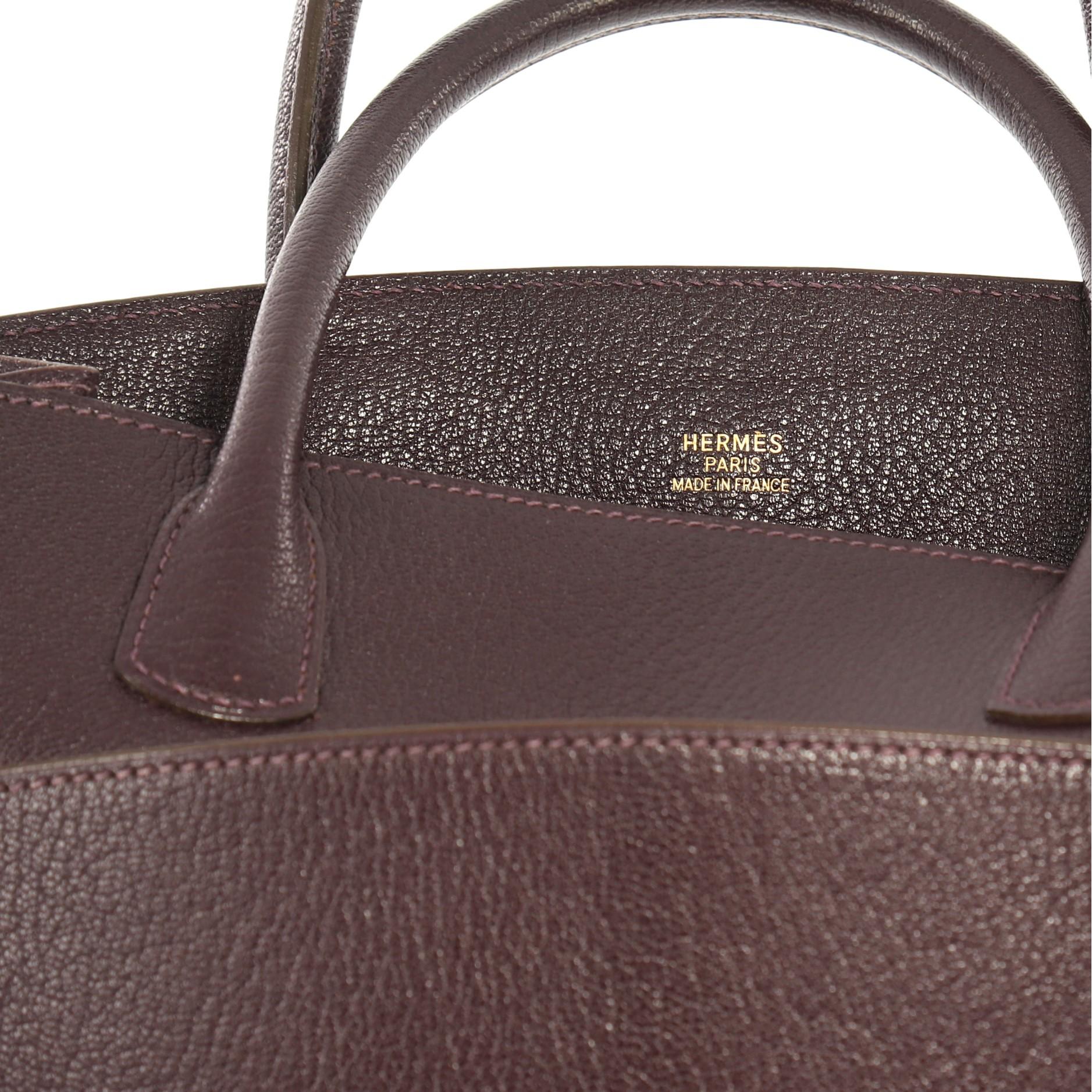 Hermes White Bus Handbag Leather 30 2