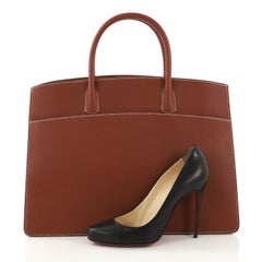 Hermes White Bus Handbag Leather 39
