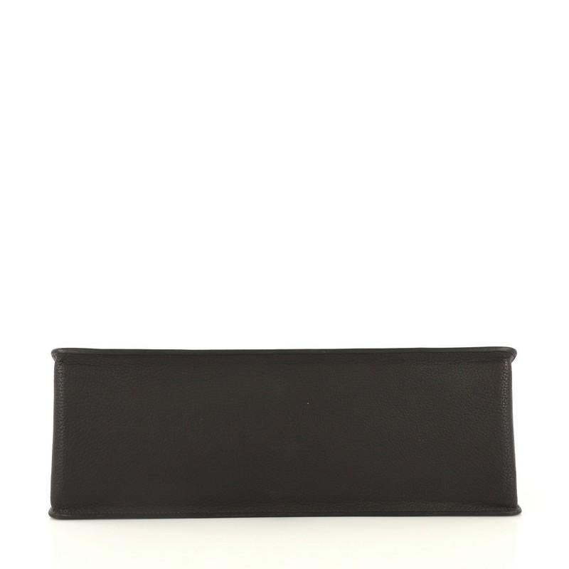 Hermes White Bus Handbag Leather 39 In Excellent Condition In NY, NY