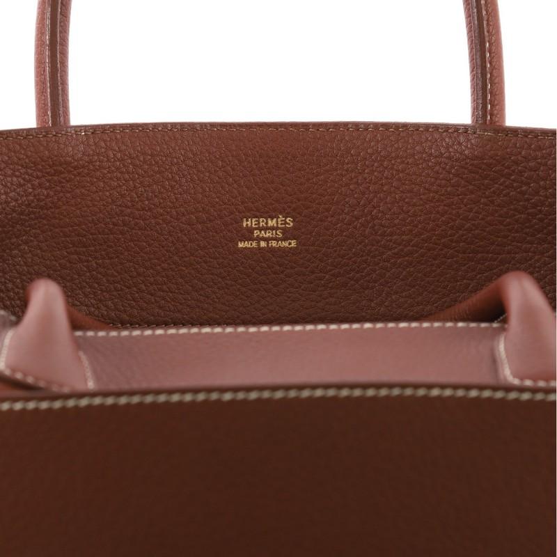  Hermes White Bus Handbag Leather 39 1