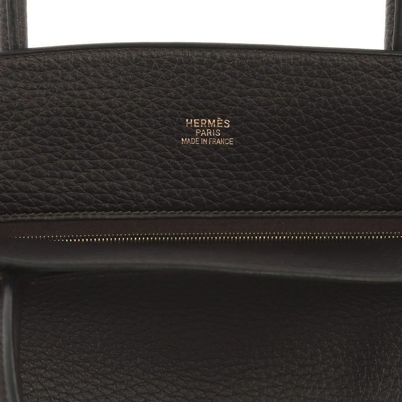 Women's Hermes White Bus Handbag Leather 39