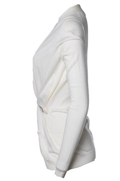 Hermes, white cardigan with buckle belt