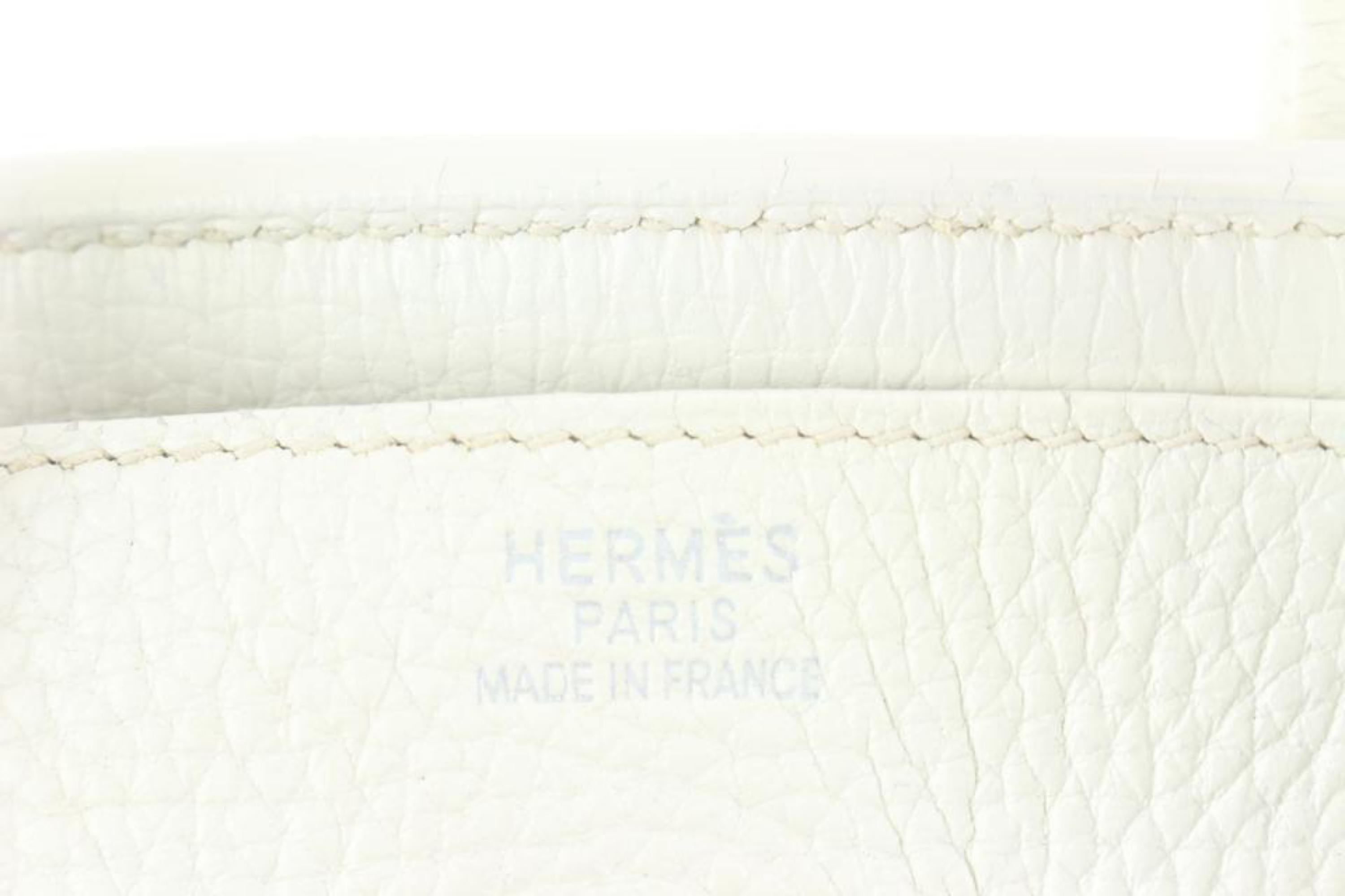 Hermès White Clemence Leather Birkin 35 PHW 93h729s 2