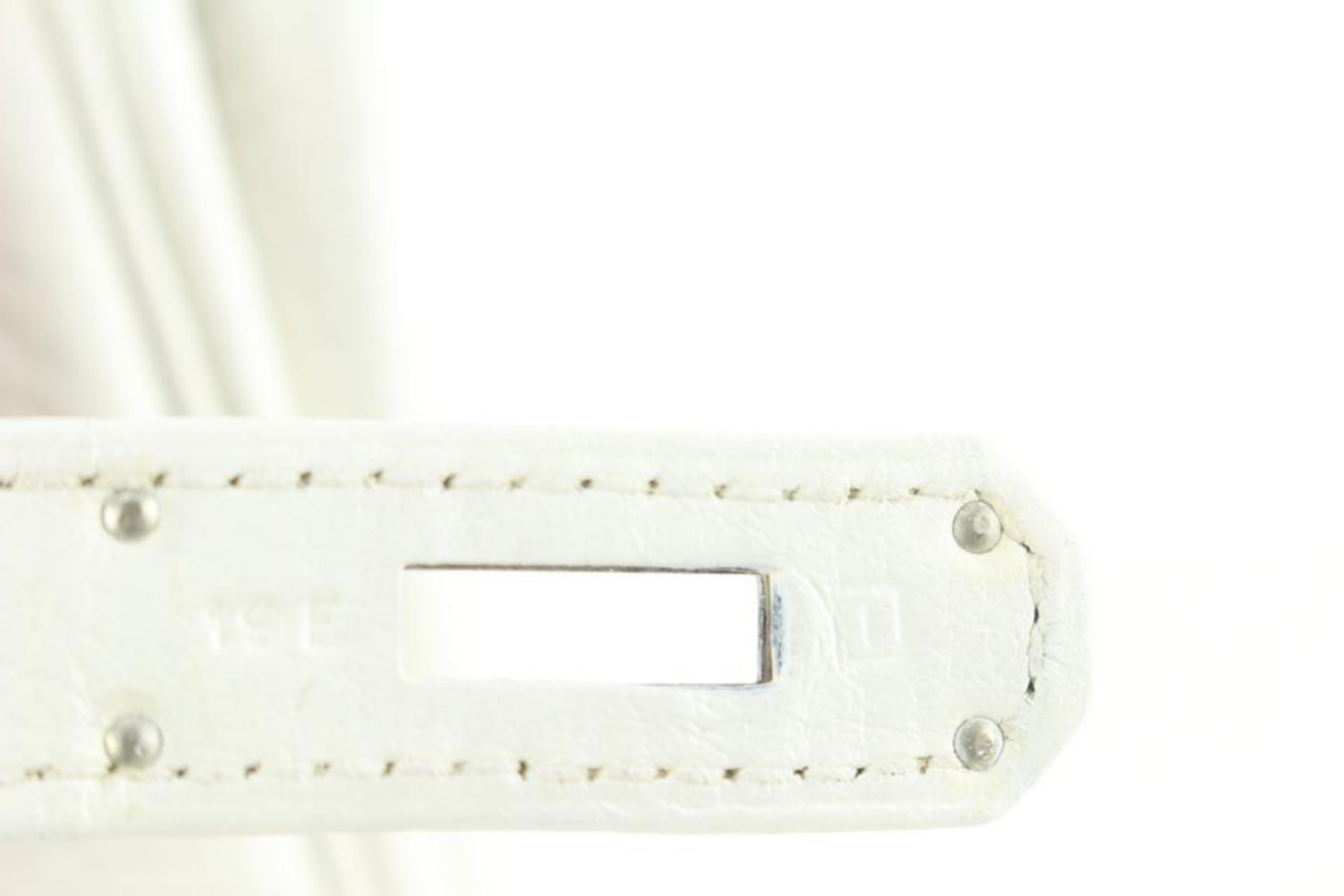 Hermès White Clemence Leather Birkin 35 PHW 93h729s 3