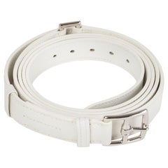 HERMES white Clemence leather ETRIVIERE 26mm Double Wrap Belt 90