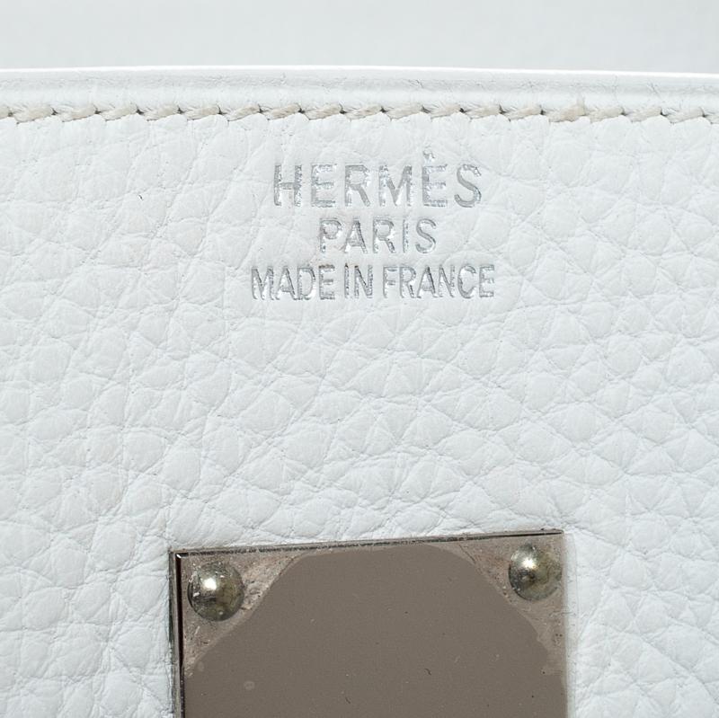 hermes white handbag