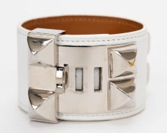 Bracelet Collier de Chien blanc Hermes