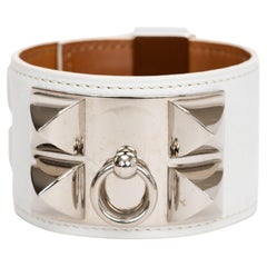 Bracelet Collier de Chien blanc Hermes