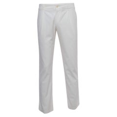 Pantalón Hermes Blanco de Algodón Regular Fit L