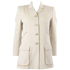 Giacca HERMES in cotone bianco con pantalone corto 34 XXS