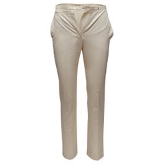 Hermes White Cotton Skinny Pants