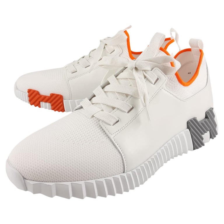 Hermes White Depart sneaker Size 42 For Sale at 1stDibs | hermes depart  sneaker, hermes depart