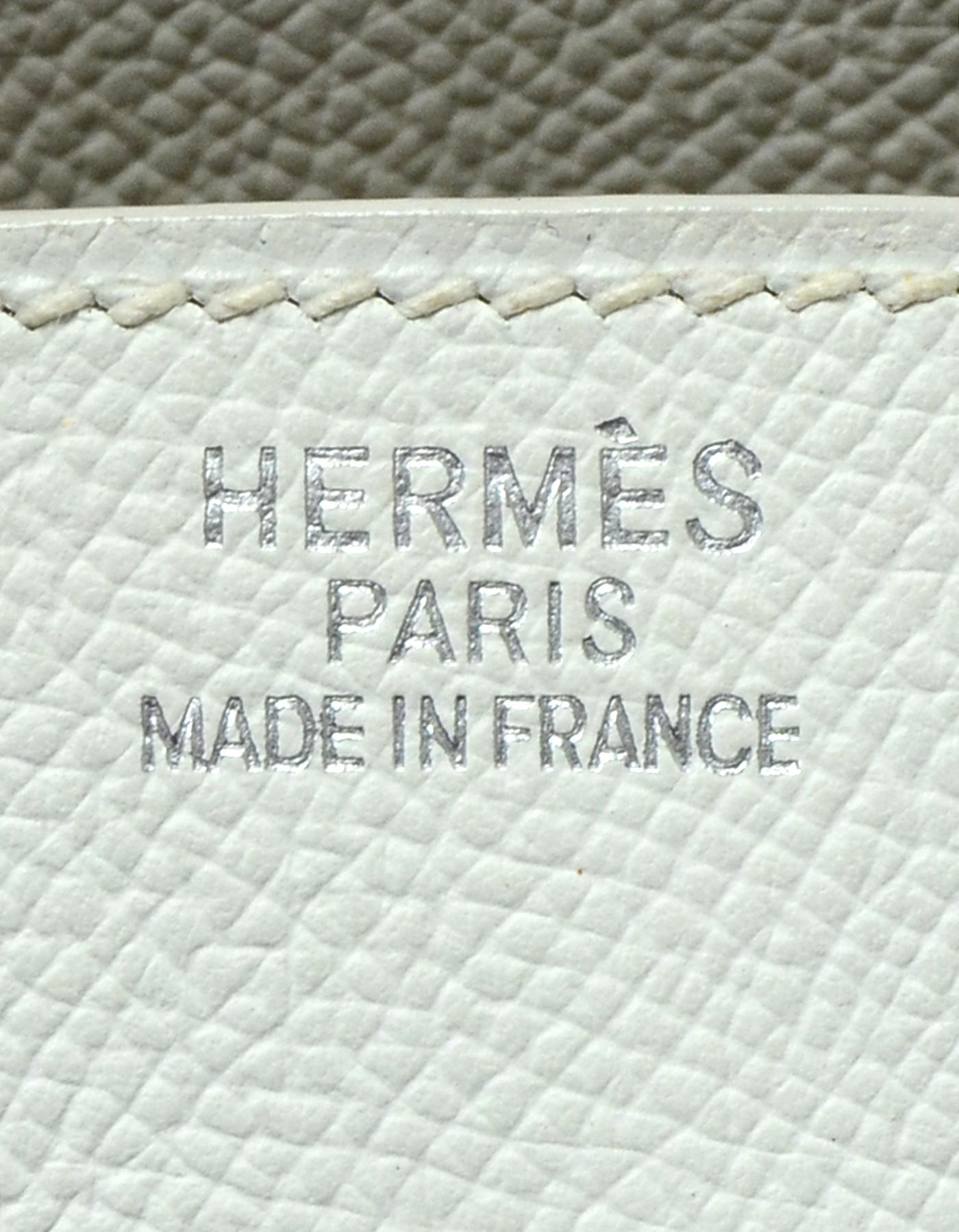 Hermes White Epsom 35cm Birkin Bag 5