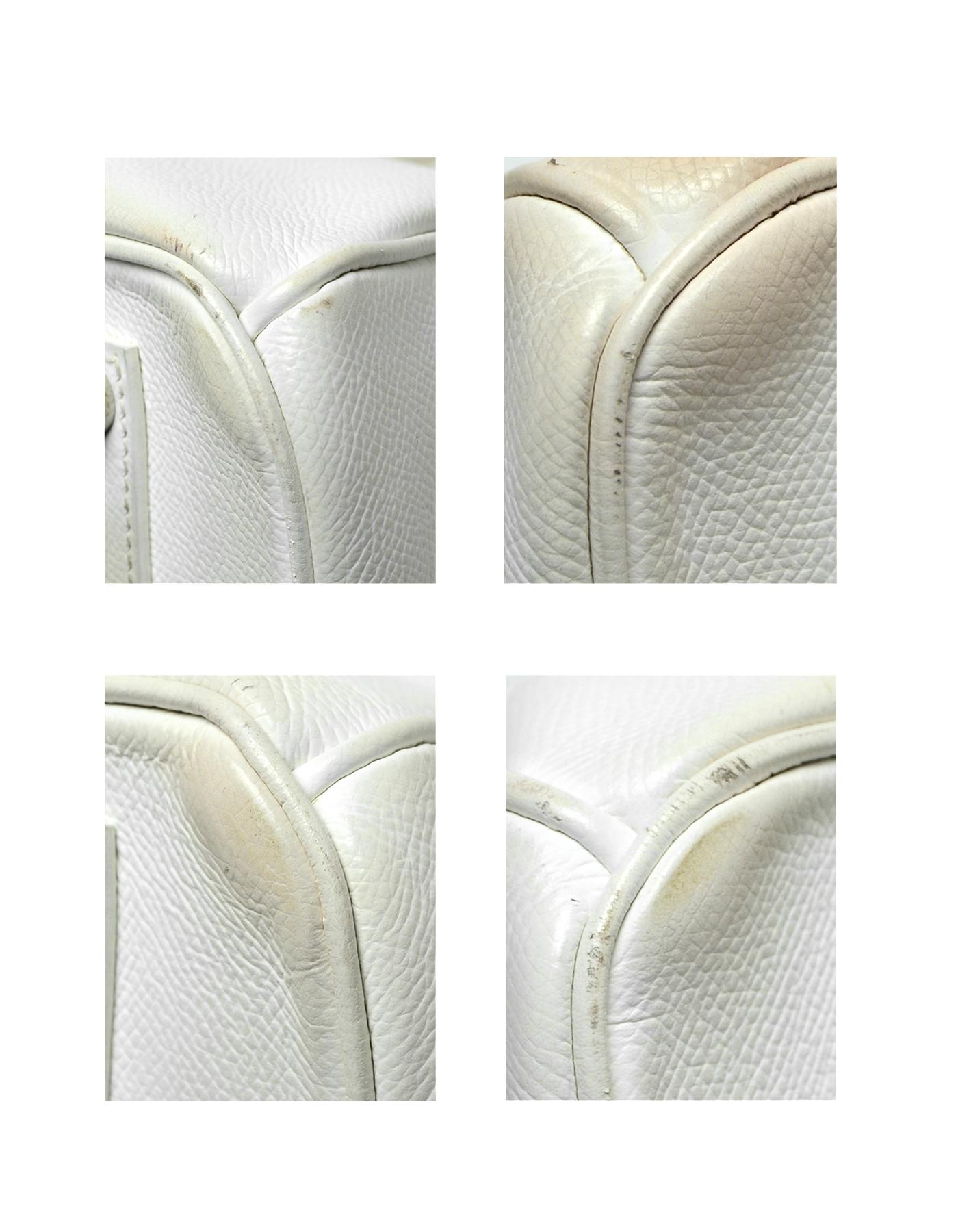 Hermes White Epsom 35cm Birkin Bag In Fair Condition In New York, NY