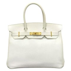Hermès White Epsom Birkin 30 Bag Gold Hardware 2010