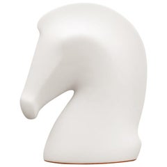Hermes White Equestrian Horse Decorative Object Desk Table Paper Weight 