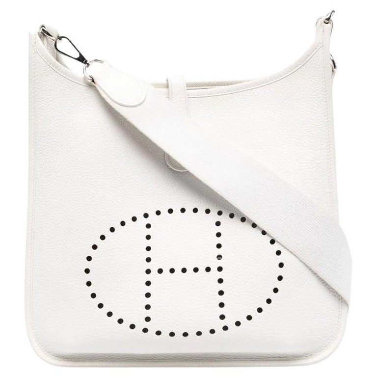 Hermès White Evelyne Handbag Year 2001 at 1stDibs
