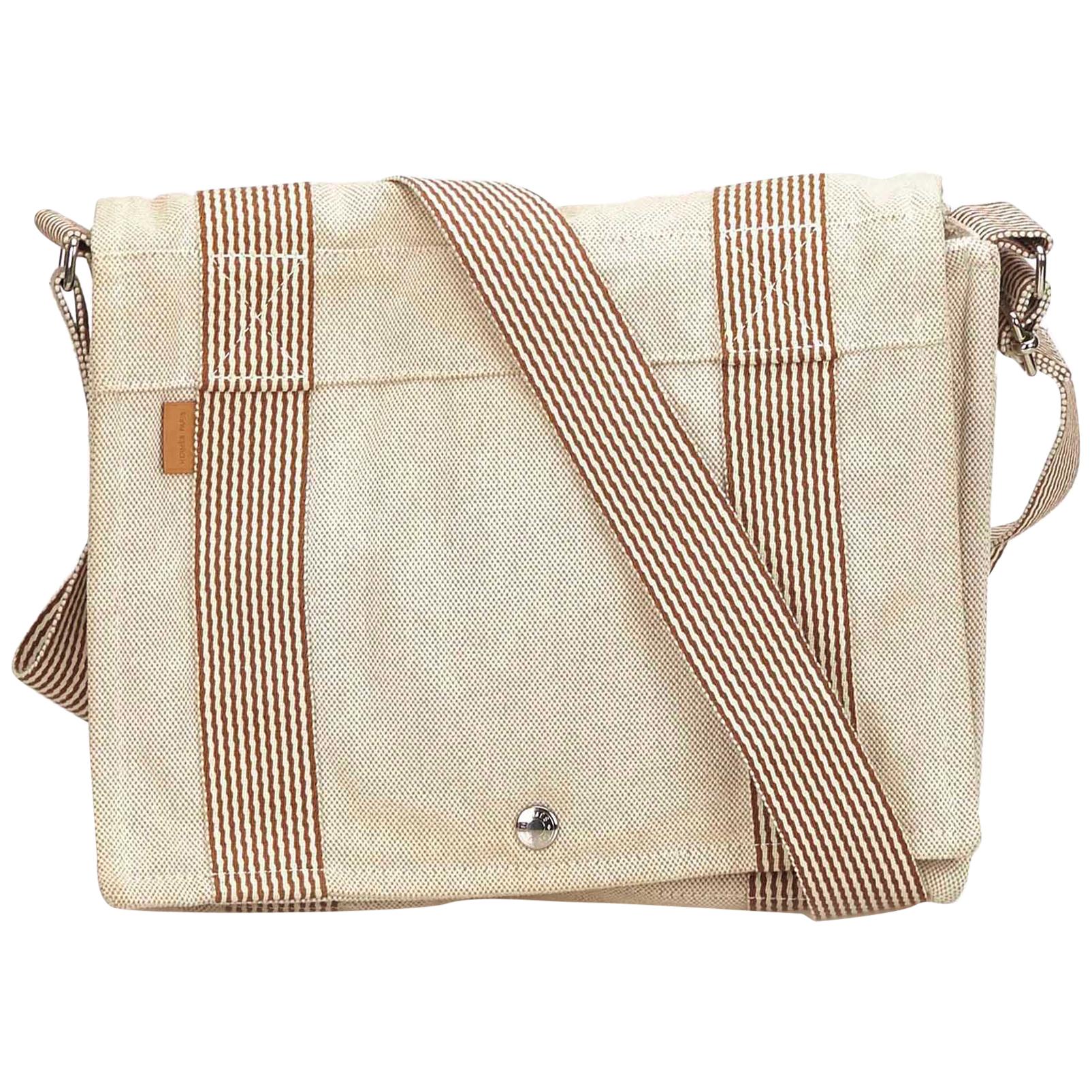 Hermes White Fourre Tout Besace Messenger PM at 1stDibs