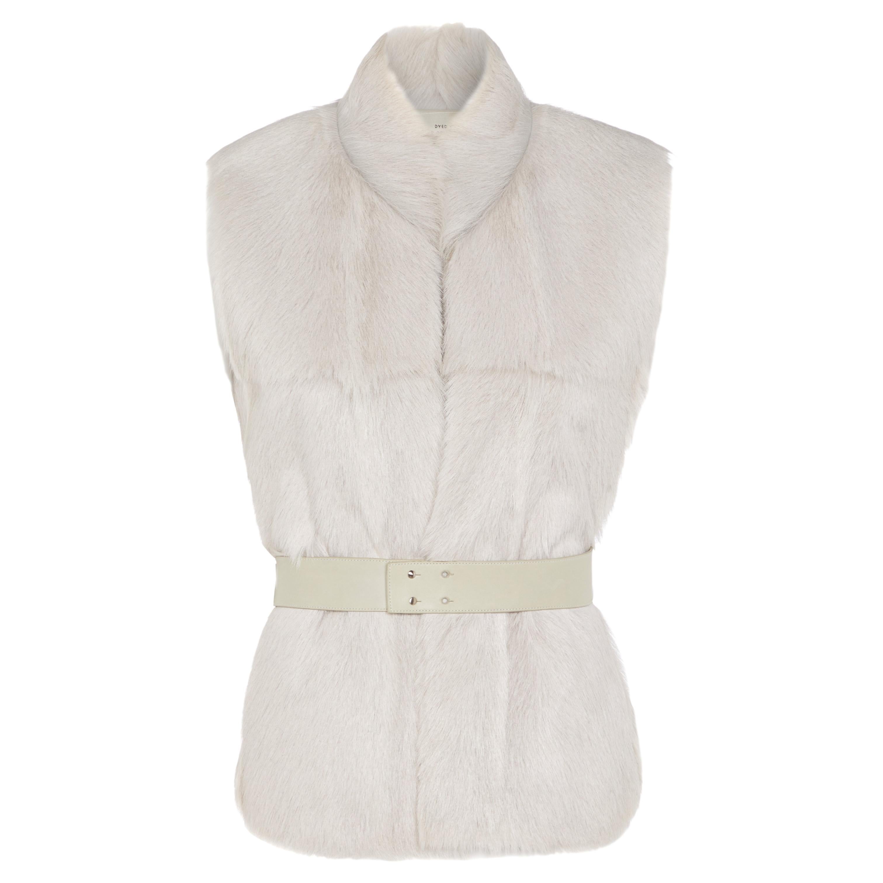 Hermès White Goatskin Gilet For Sale