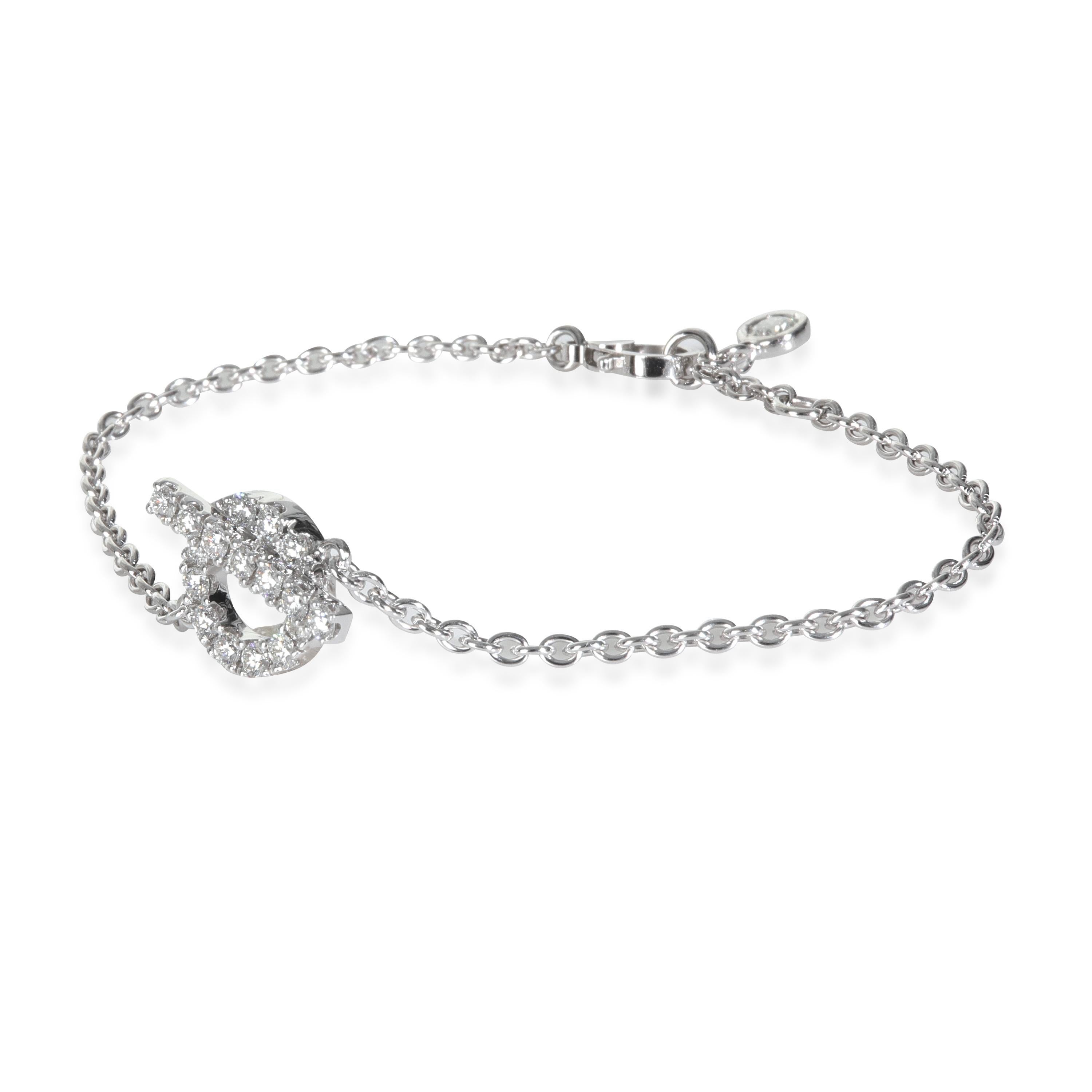 Bracelet Finesse en or blanc et diamants Hermès Unisexe en vente