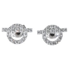 Hermès White Gold Diamond Finesse Earrings